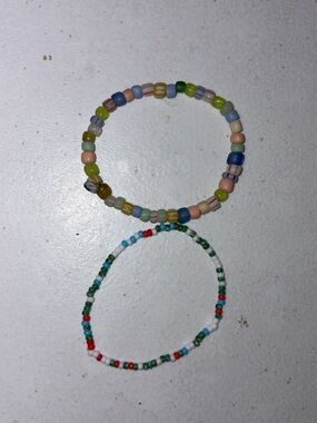 Handmade Multicolor Beaded Bracelet Set - Versatile Summer Style
